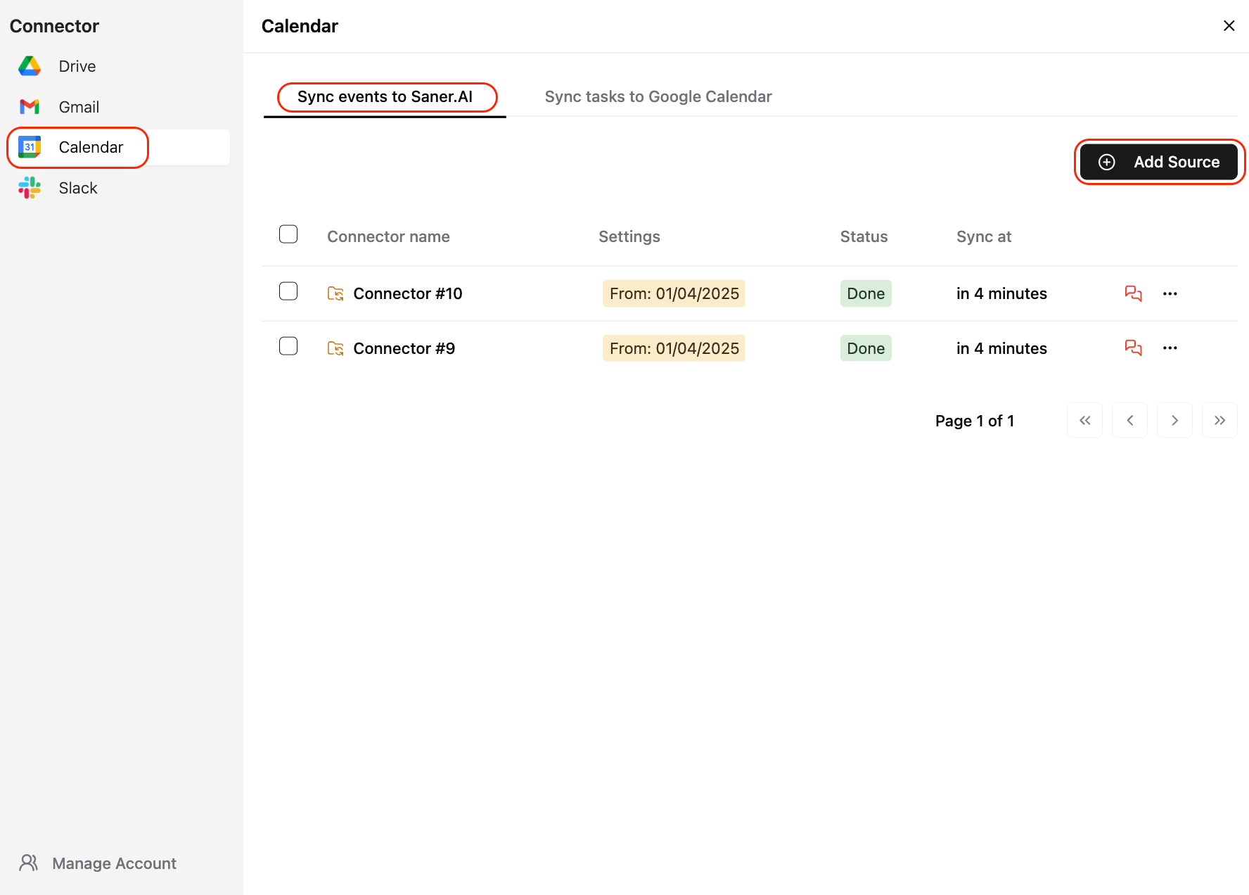 Bring Google Calendar Events to Saner.AI